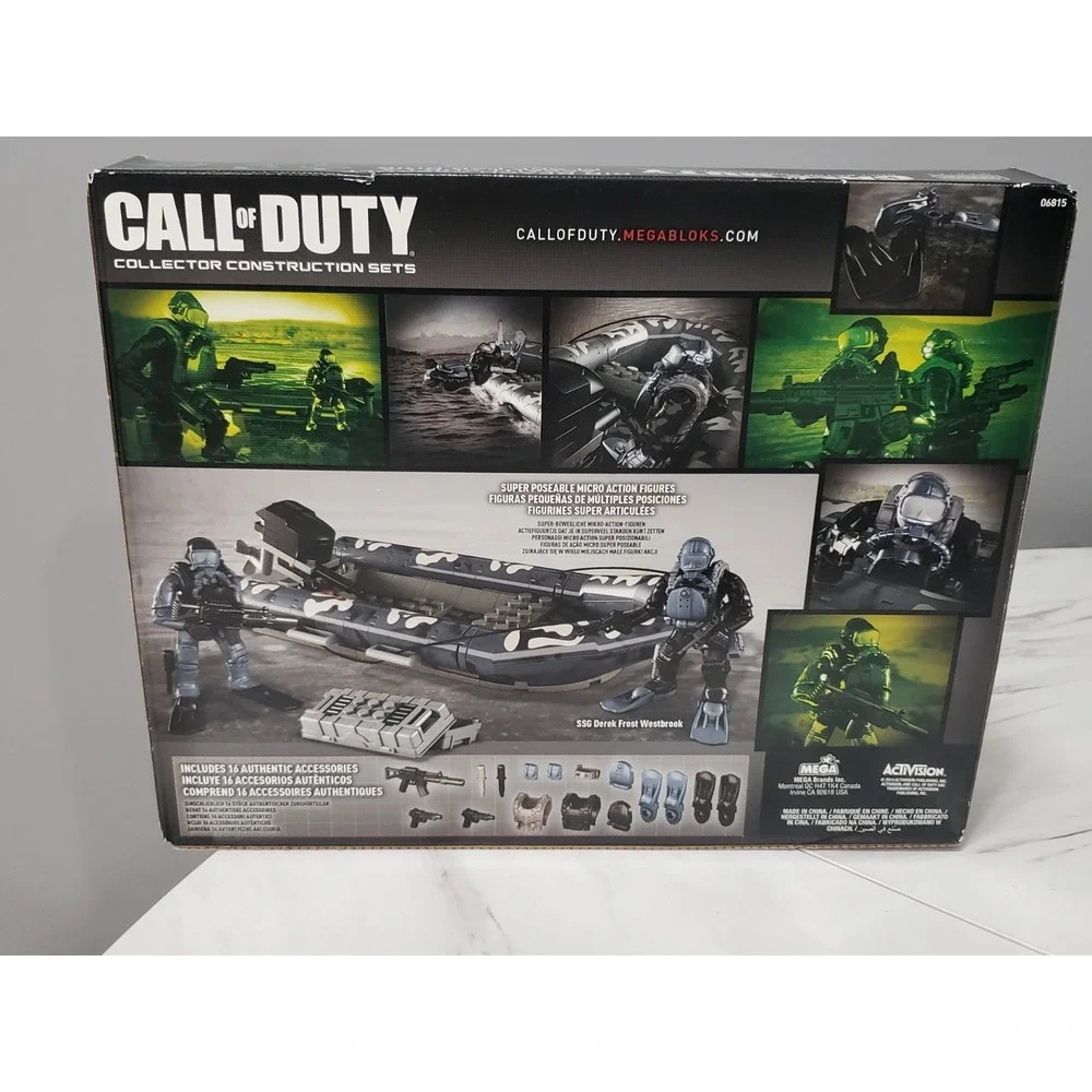 New 2013 MEGA BLOKS COLLECTOR SERIES CALL OF DUTY RIB BEACH ASSAULT #06815